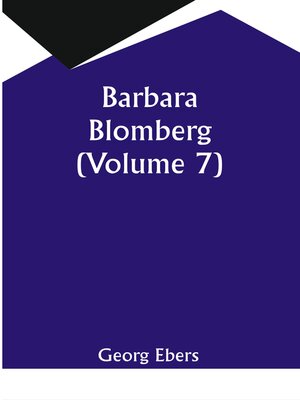 cover image of Barbara Blomberg, Volume 7